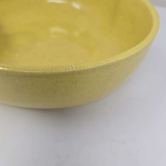 Vintage Pfaltzgraft Pottery Pear Chip Dip Bowl  Divided Speckled Yellow MCM - Picture 10 of 11